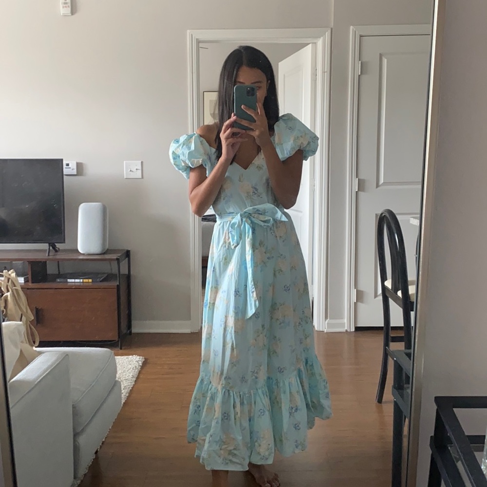 Blue Floral Loveshackfancy dress
